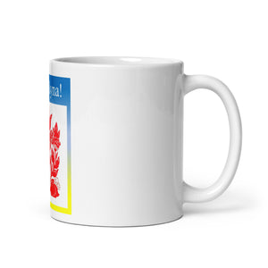 White glossy mug