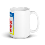 White glossy mug